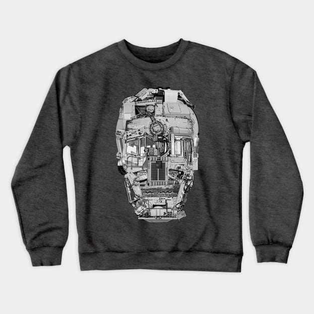 Build Skull Crewneck Sweatshirt by TurkeysDesign